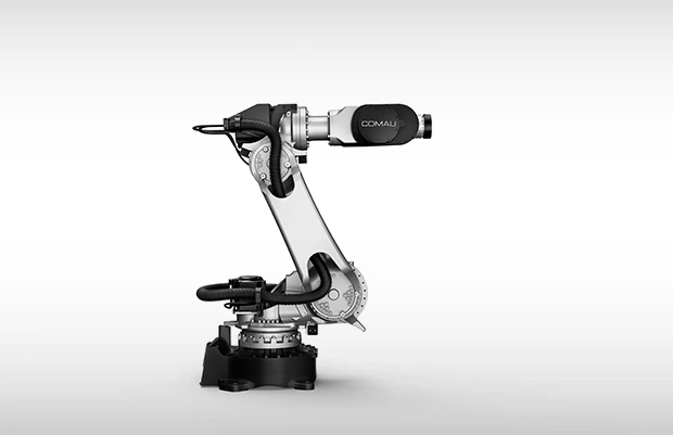 Imagen oficial del robot industrial Comau NJ-130-2.0 completo.