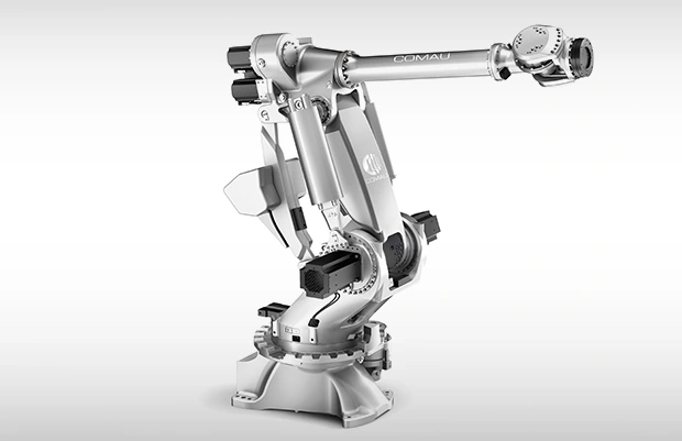 Imagen oficial del robot industrial Comau NJ-420-3.0 completo.