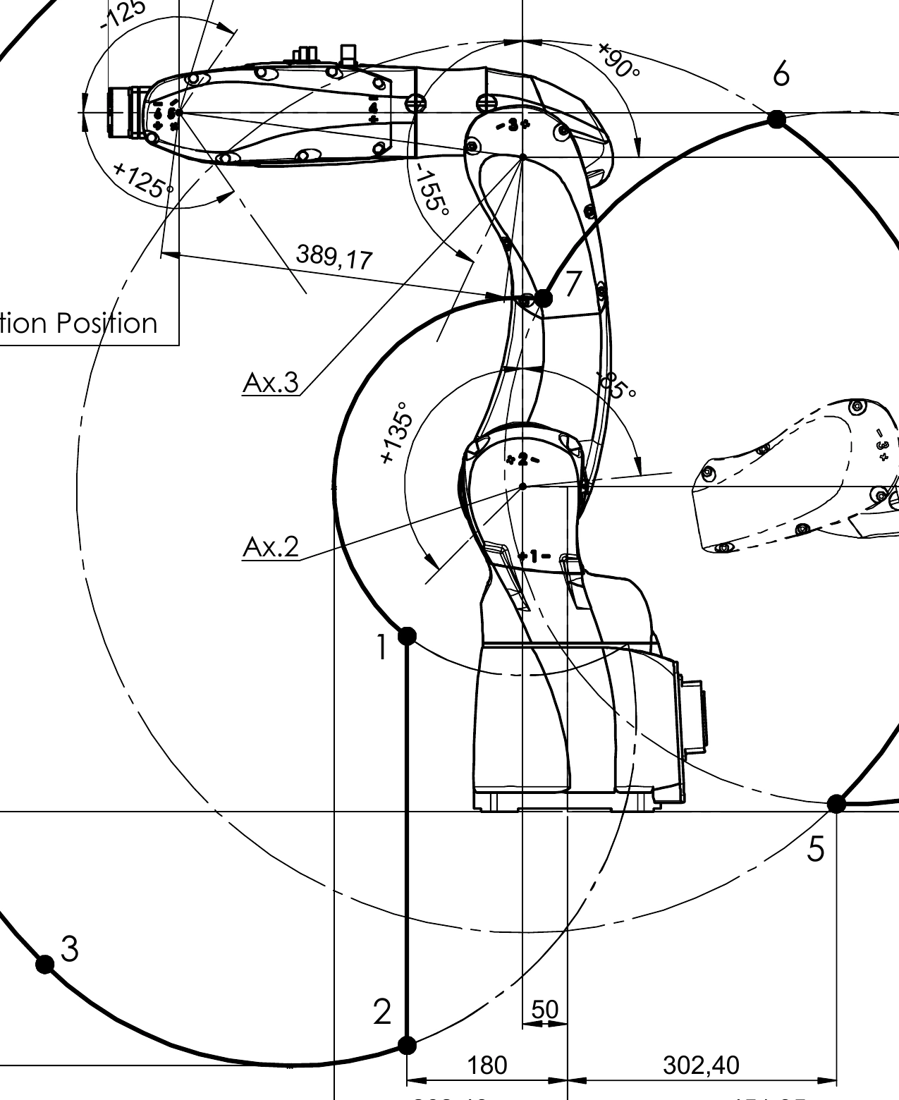 Vista completa del Racer-5-0.80 extraída del plano técnico oficial de Comau.