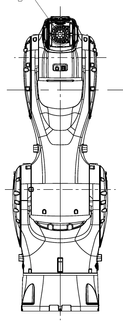 Vista frontal completa del DENSO VMB-2515 extraída de su plano oficial, con la base y la brida intactas.
