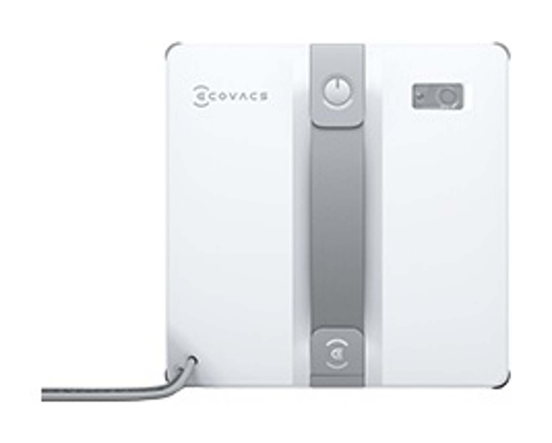 Render oficial del ECOVACS WINBOT MINI completo con su conexión de cable.