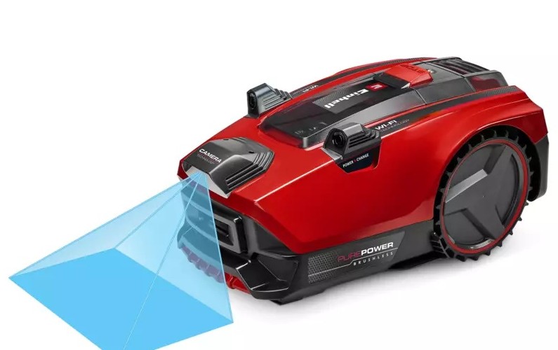 Render oficial de Einhell FREELEXO CAM PLUS 600 completo, con una representación gráfica del campo de visión.