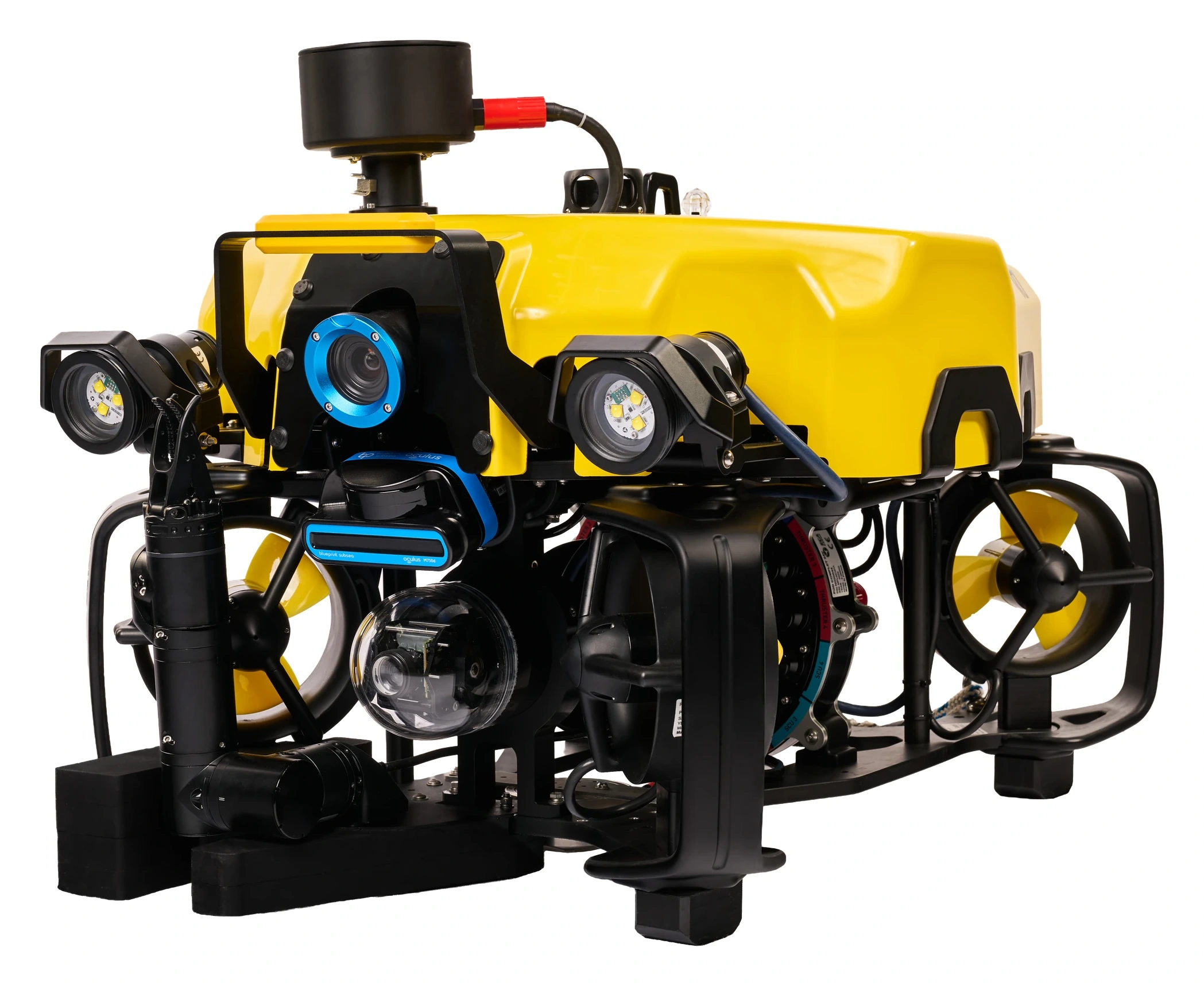 Imagen de producto del ROV R7 con instrumentos, publicada oficialmente por Exail.