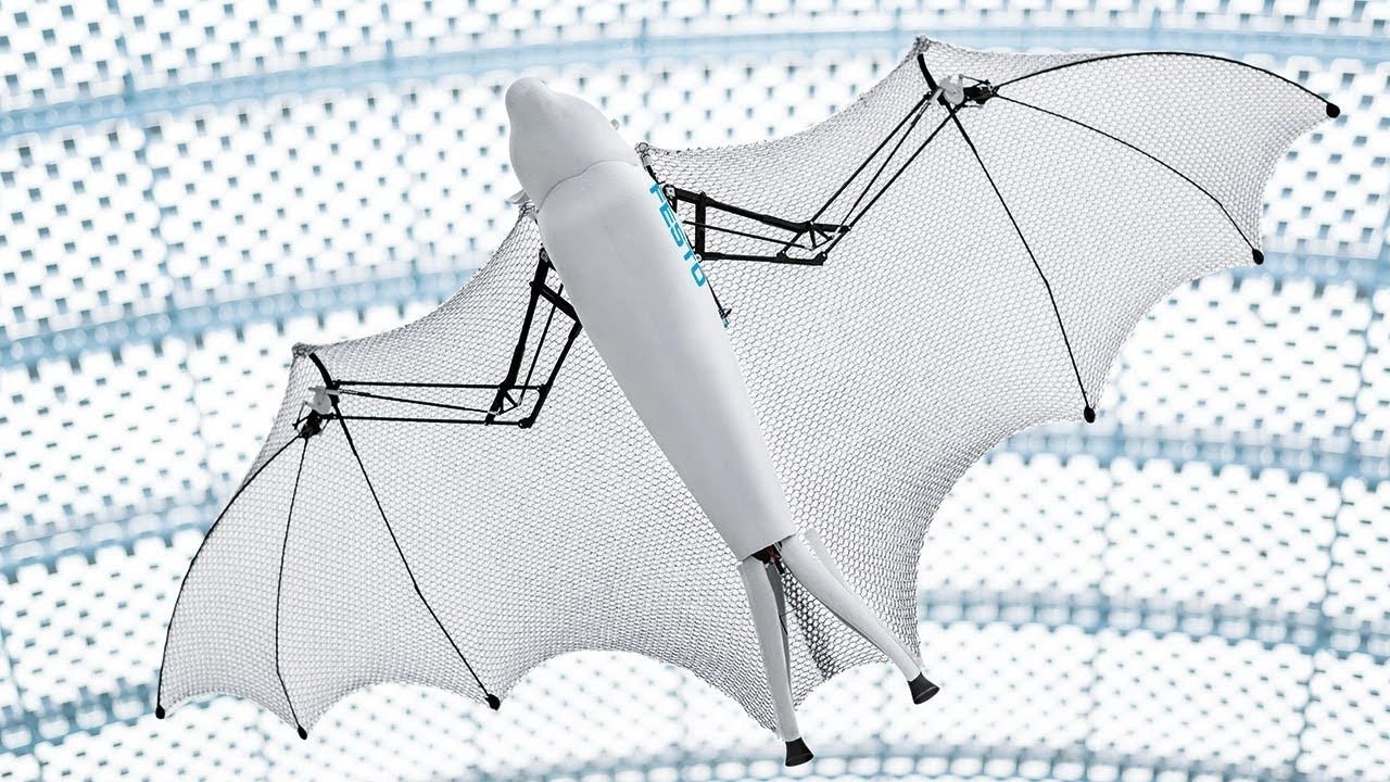 Imagen oficial del demostrador BionicFlyingFox publicada por Festo.