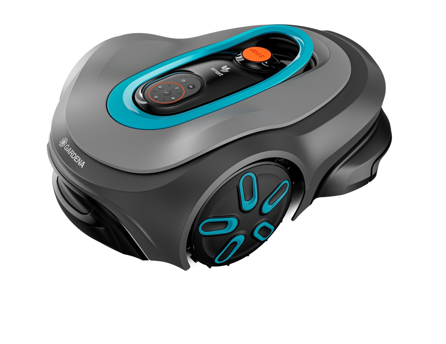 Render oficial de un GARDENA smart SILENO max de la familia pro y max.