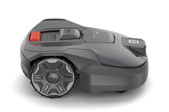 Render oficial de Husqvarna Automower 312V completo, de la familia 308V y 312V de 2026.