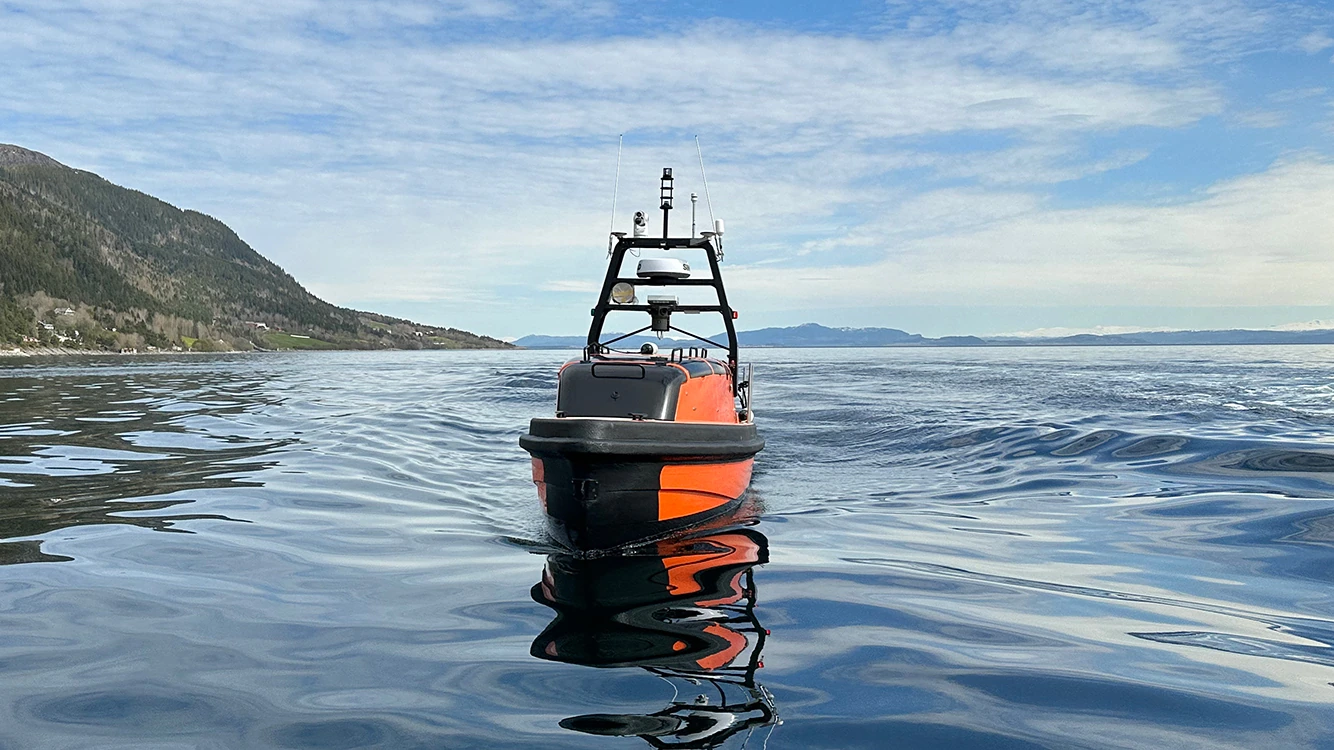 Imagen oficial de Sounder USV publicada por Kongsberg Discovery.