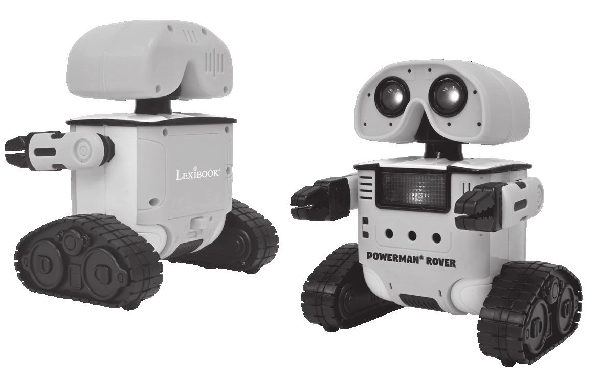 Powerman Rover ROB14 visto por delante y por detrás en el manual de Lexibook.