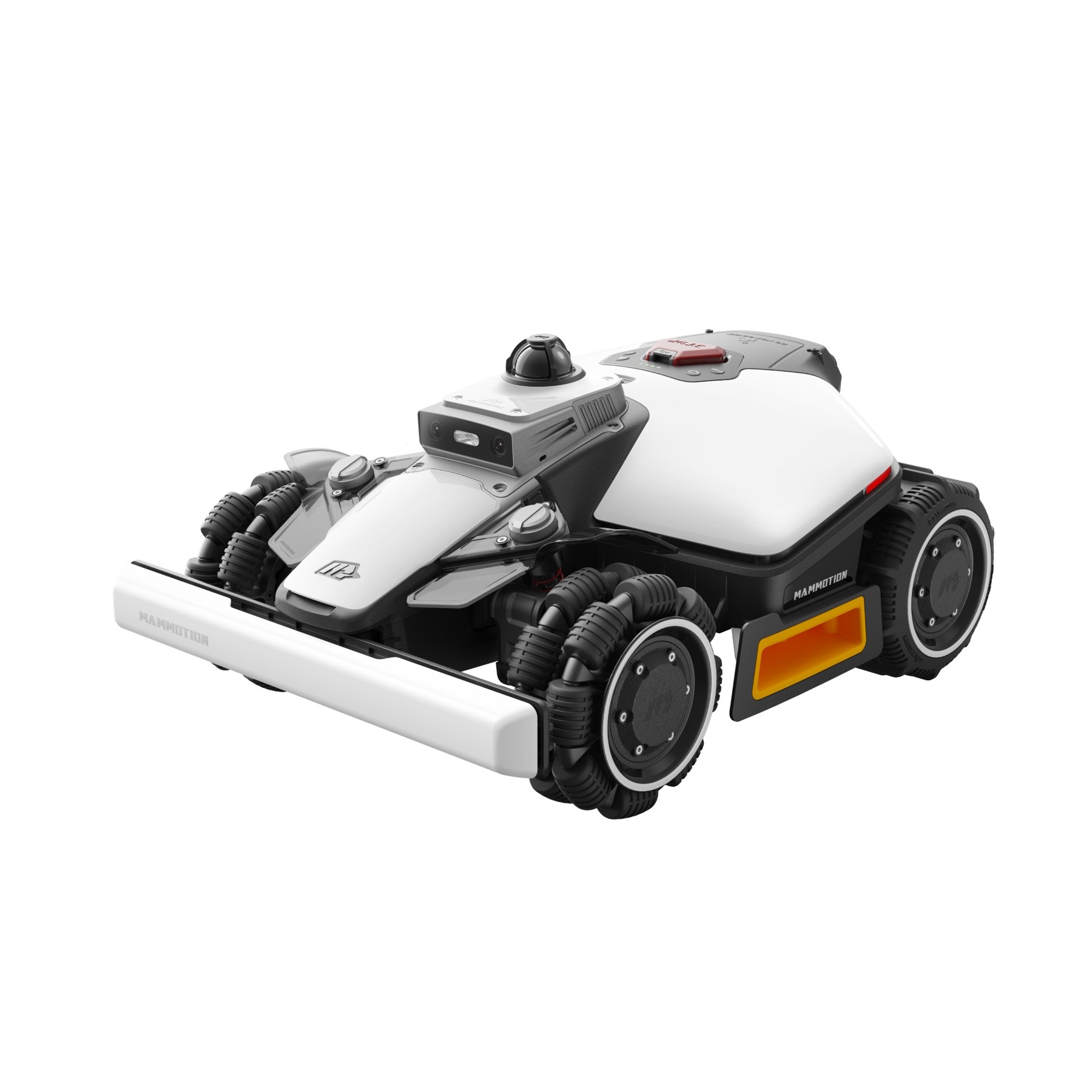Render oficial del cortacésped MAMMOTION LUBA mini 2 AWD LiDAR completo.