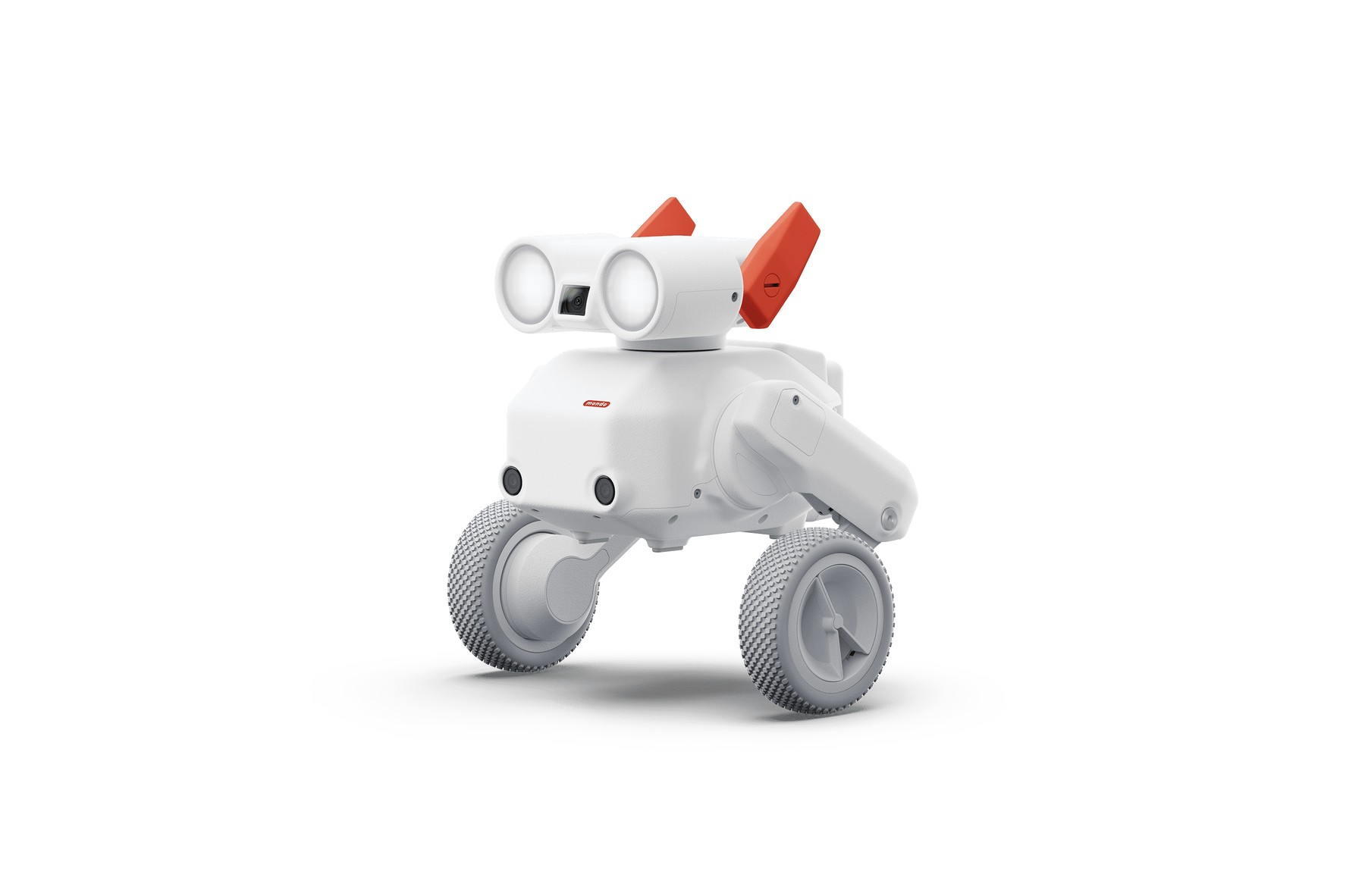Imagen oficial de Mondo Robotics de Beni completo, con cámara articulada y dos ruedas laterales.