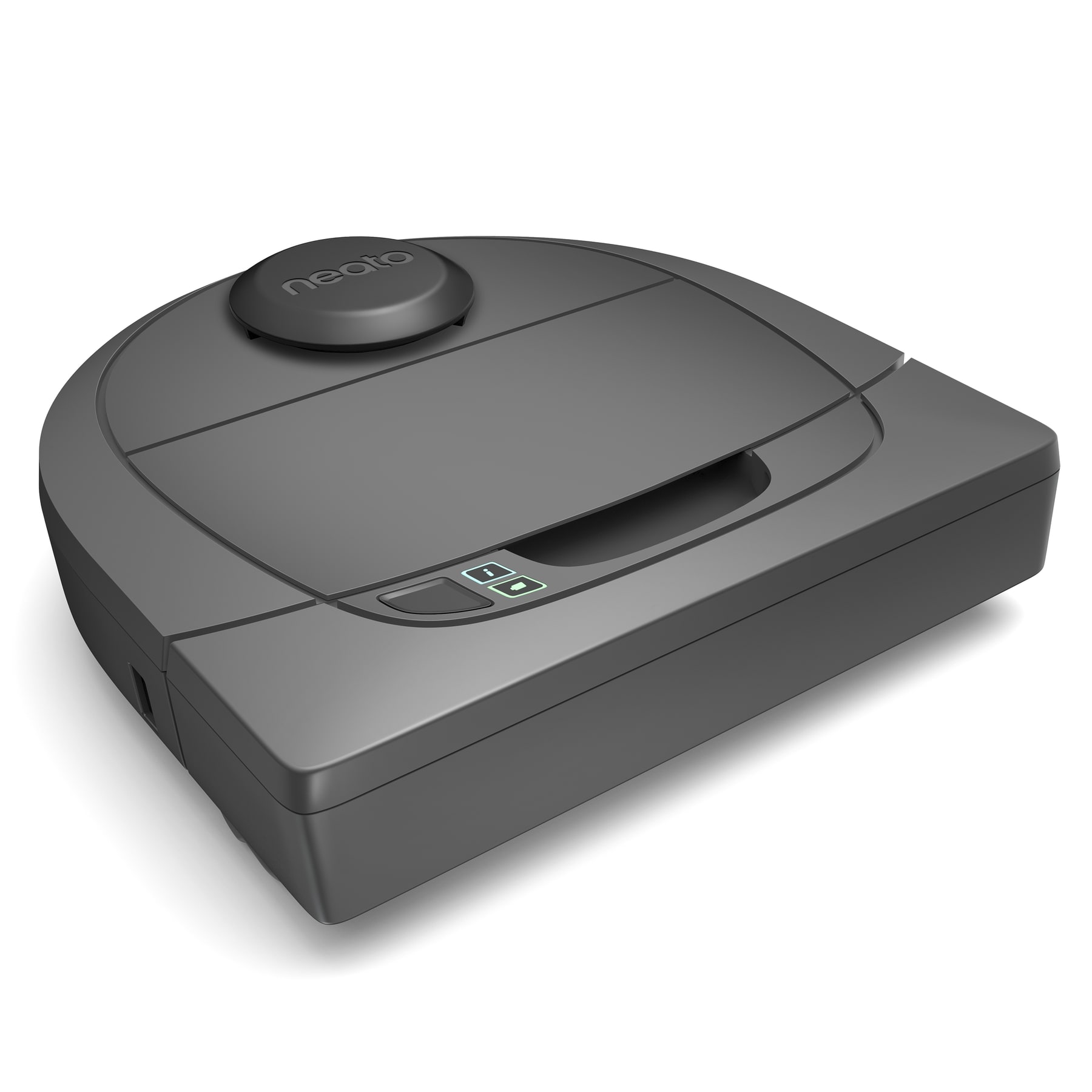 Imagen oficial del Neato Botvac D3 Connected completo sobre fondo blanco.