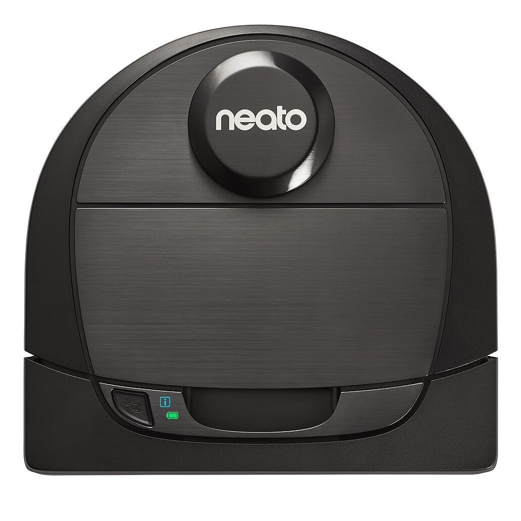 Imagen oficial del Neato Botvac D6 Connected completo sobre fondo blanco.