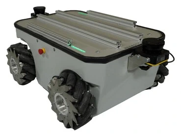 Fotografía oficial del Neobotix MPO-500 con ruedas Mecanum.