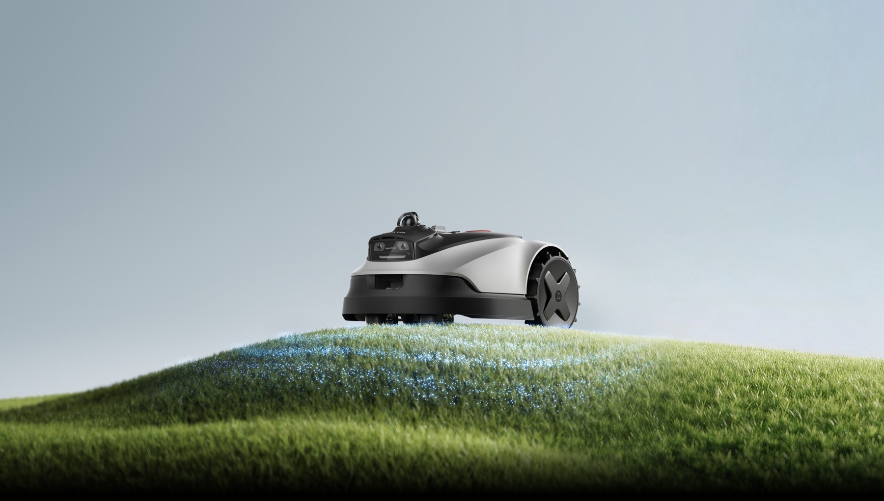 Roborock RockNeo Q2 completo en un jardín, en una imagen oficial.