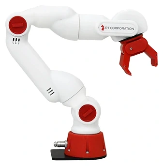 Fotografía oficial del robot CRANE-X7 de RT Corporation.