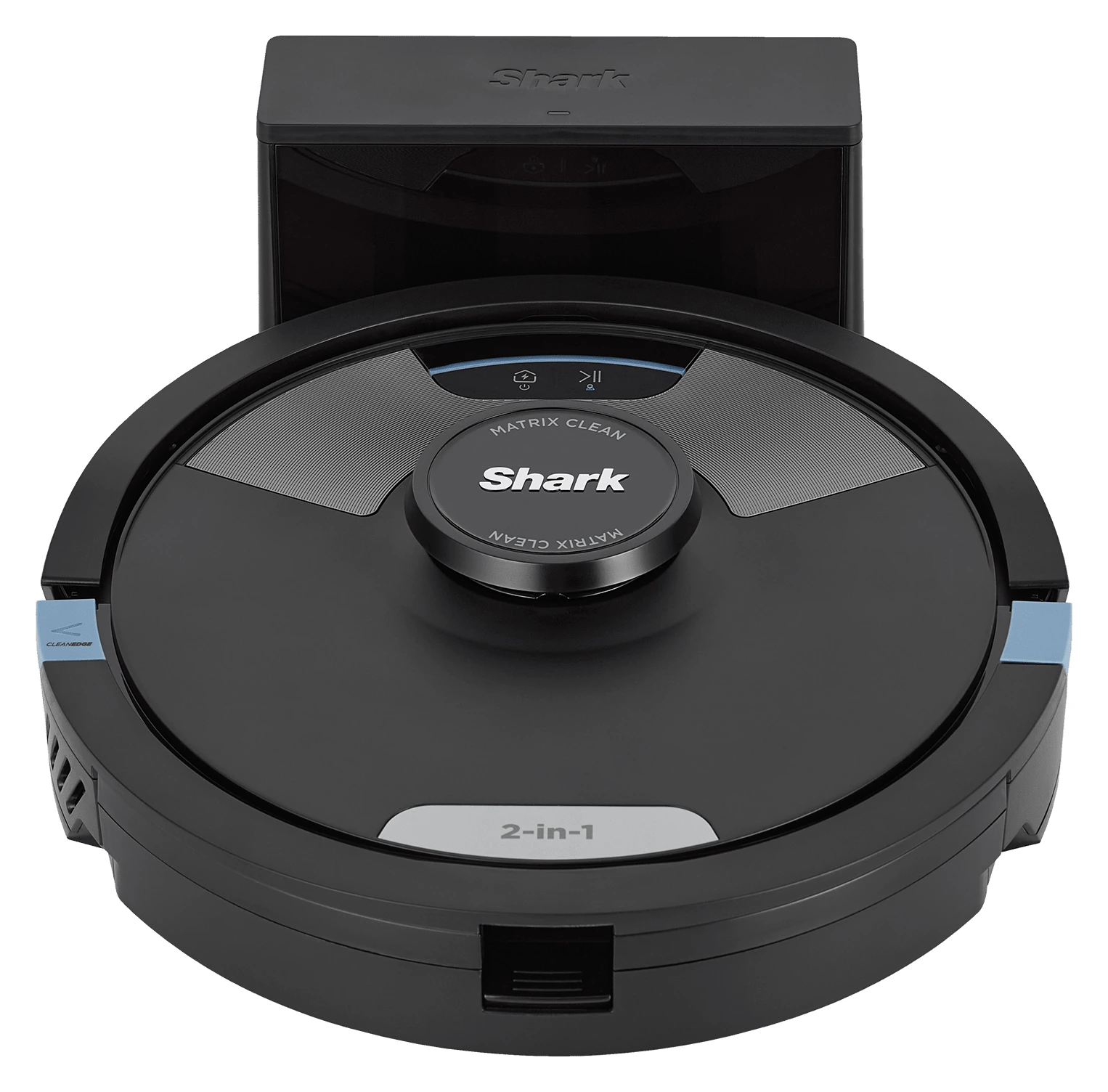 Shark Matrix Plus RV2620WDEU negro con su base de carga.