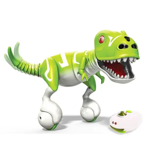 Zoomer Dino Boomer de Spin Master, de cuerpo entero, con su mando.
