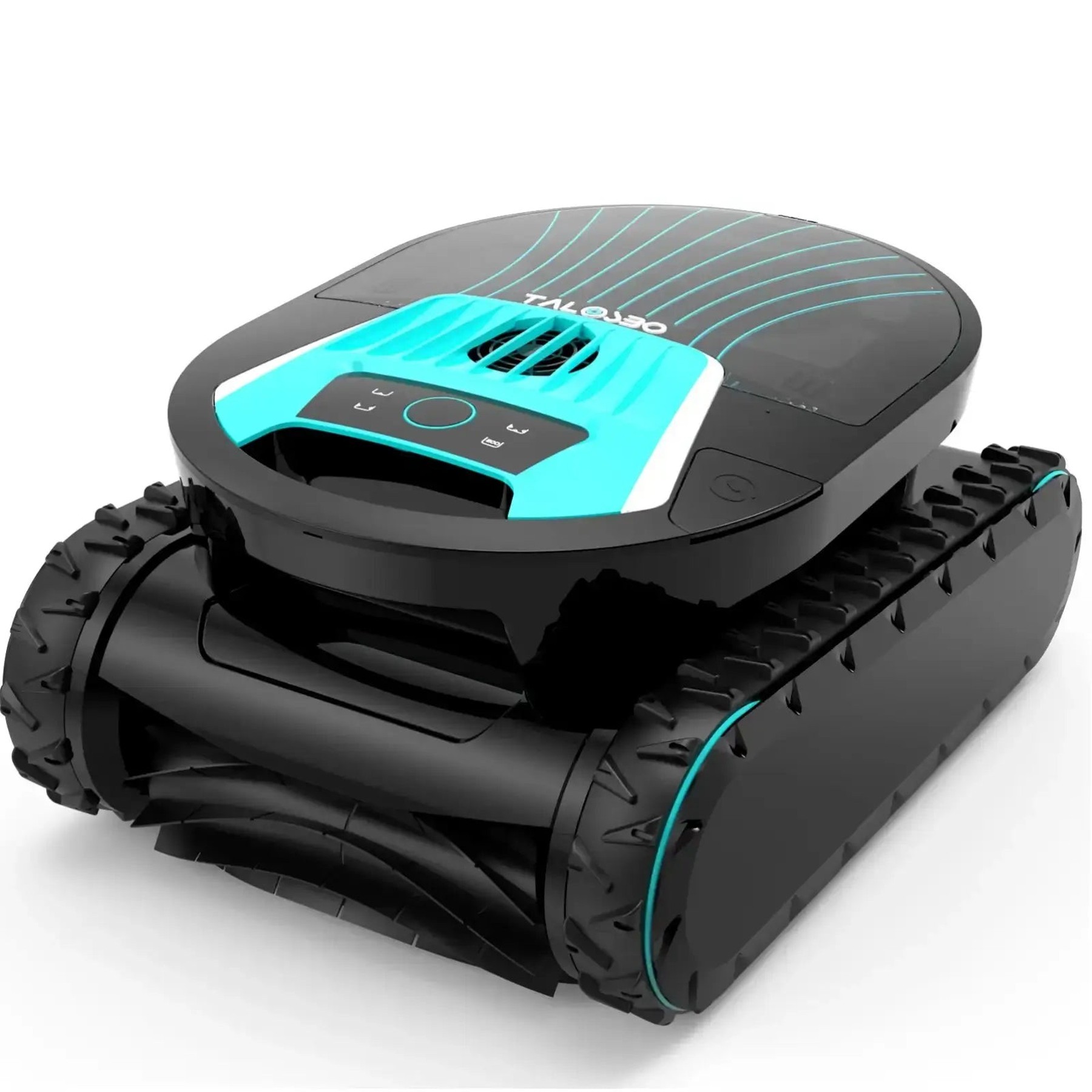 Render oficial del robot de piscina Talosbo Pleco Pro completo.