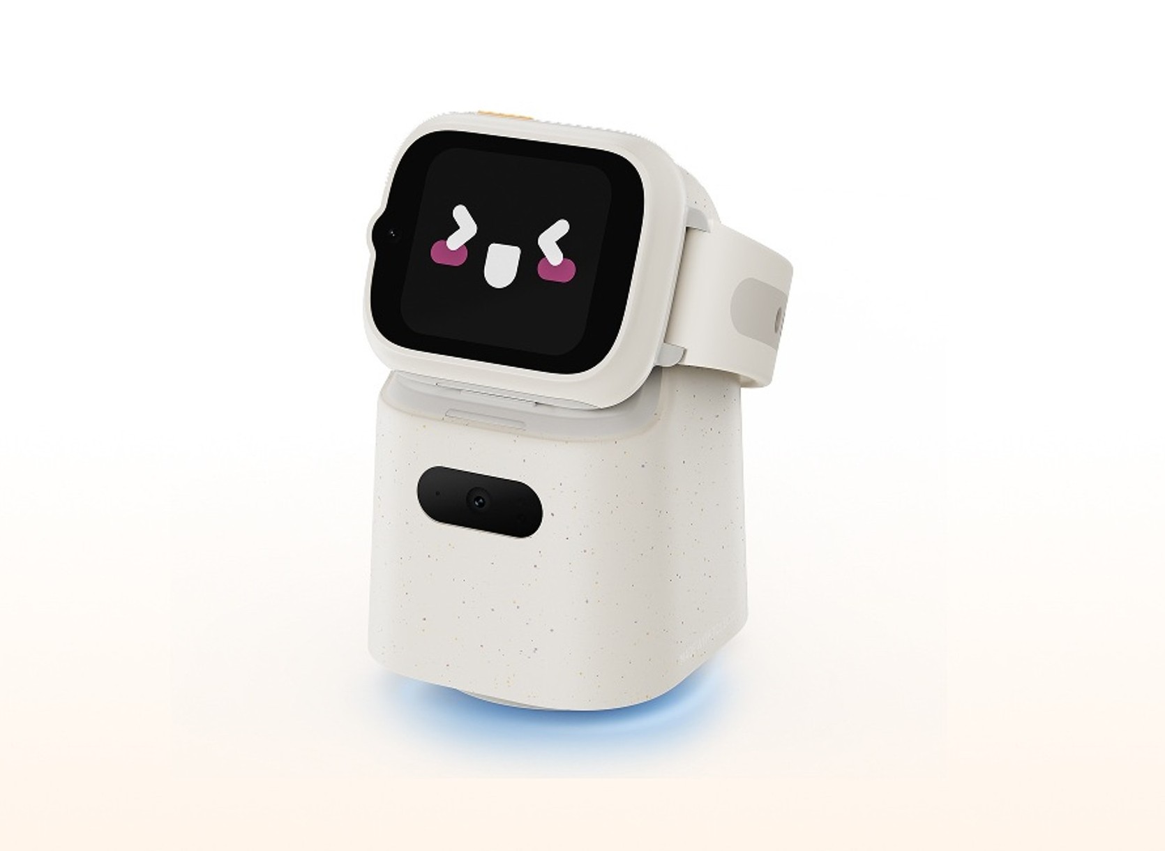 Render oficial de TCL Tbot completo con un reloj infantil acoplado como pantalla.