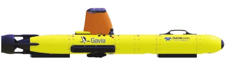 Gavia AUV en la imagen de producto incluida en la ficha oficial de Teledyne.