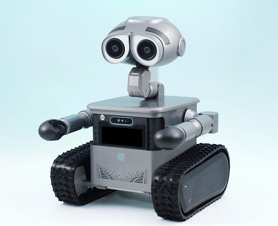 Render oficial del robot Zeroth W1 completo, con cabeza de pantalla y base de orugas.